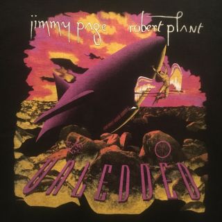 1995 Vintage Jimmy Page Robert Plant No Quarter Tour T - Shirt - Unledded - (xl)