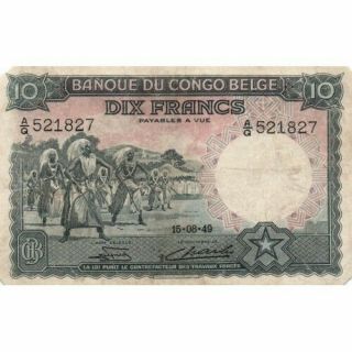 Belgian Congo - 10 Francs 1949 P.  14e