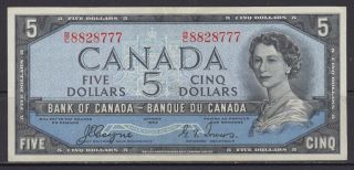 1954 Bank Of Canada $5 Dollar Devils Face B/c 8828777 Bc - 31a Coyne Towers Note