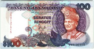 Malaysia 100 Ringgit 1989 Unc P - 32 Banknote - K176