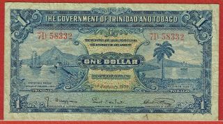 Government Of Trinidad & Tobago 2.  1.  1939 & 1.  1.  1943 $1.  00