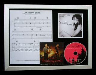 Christina Perry A Thousand Years Ltd Framed Quality Cd Display,  Fast Global Ship