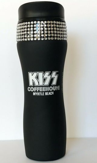 Kiss Band Coffeehouse Rhinestone Insulated Travel Coffee Mug Tumbler 2007