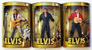 1993 Hasbro Set O 3 Elvis Presley 12 " Dolls Teen Idol 68 Special Jailhouse Rock