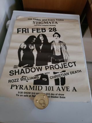 Shadow Project - Christian Death - 1992 Tour Poster - Rozz Williams