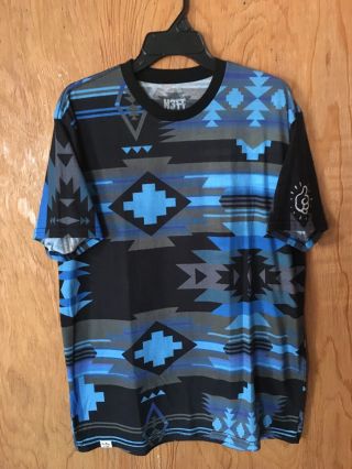 Mac Miller X Neff Tribal Print Blue T Shirt Xl