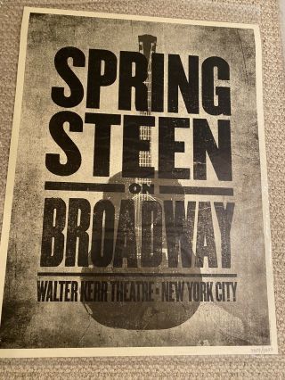 Bruce Springsteen On Broadway Exclusive Poster 4 Nyc Ltd 3959/4000