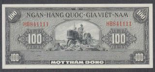 South Vietnam 100 Dong Banknote P - 8 Nd 1955 Gem Unc