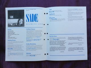 SADE - DIAMOND LIFE - 1984 UK LP A4 PROMO FOUR SIDED PRESS CAMPAIGN LEAFLET 2