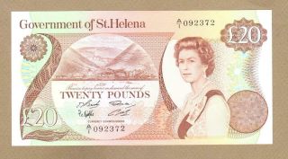 Saint Helena: 20 Pounds Banknote,  (unc),  P - 10a,  1986,