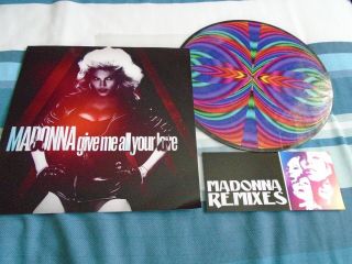 Rare Madonna - Give Me All Your Love Remixes Psychedelic 10 " Picture Disc Vinyl