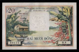 South Vietnam 20 Dong 1956 P - 4a Unc