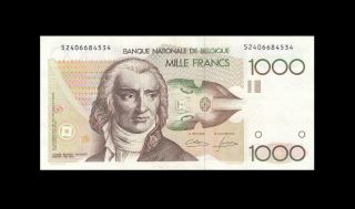 1980 - 96 Belgium 1000 Francs French France ( (aunc))