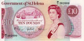 St.  Saint Helena 10 Pounds Issued 1985 P8b Uncirculated Unc