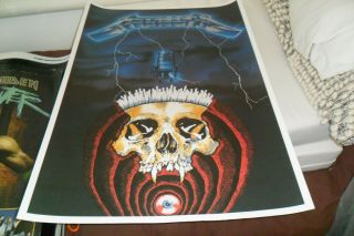 Metallica Ride The Lightning Promo Poster Heavy Metal Rock 86 X 61cm Ex
