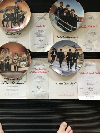 Set of 8 Beatles Collectible Plates by Delphi and The Bradford Exchange 2