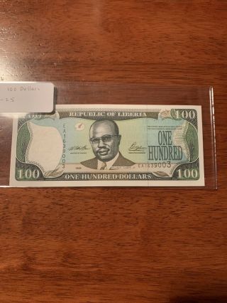 Liberia P 25 P25,  1999,  100 Dollars Unc