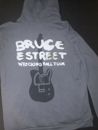 Bruce Springsteen Wrecking Ball Concert Tour Hoodie Hooded Sweatshirt Zip Sz L