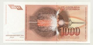 Yugoslavia 1000 Dinara 1990 Pick 107.  s UNC Uncirculated Banknote Specimen Ref 4 2