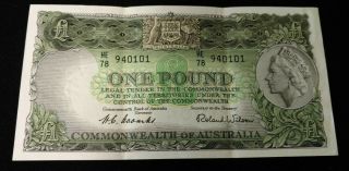 Australia 1 Pound Banknote 1953 - 1960 P30a