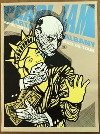 Pearl Jam Concert Poster - 4.  29.  03 Albany