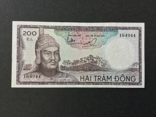 1966 South Vietnam $200 Dong Dragon Head.