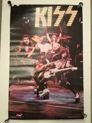 1975 Kiss Alive Rock Steady Boutwell Poster Nos