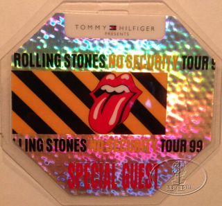 Rolling Stones 1999 Laminated Backstage Pass Special Guest Laser Foil