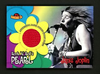 Janis Joplin 2001 Topps American Pie Card Papm4 Authentic Worn Dress 177773