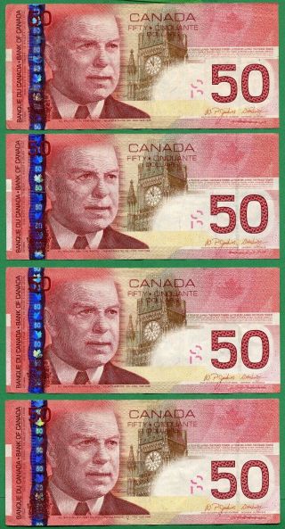 2004 Bank Of Canada 50 Dollar 2006 Print Jenkins / Dodge One Note 2