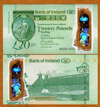 Bank Of Ireland,  Northern,  20 Pounds,  2017 (2020),  P - Polymer,  Unc