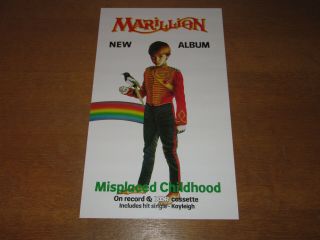Marillion - Misplaced Childhood - 1985 Uk Promo Poster