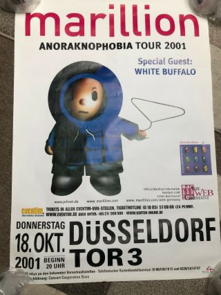 Marillion Tour Poster - Anoraknophobia 2001 Dusseldorf