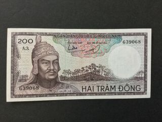 1966 South Vietnam $200 Dong General Head.
