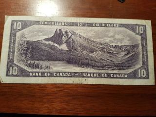 ➡➡1954 $10 BILL NOTE BC - 32A DEVILS FACE RARER COYNE - TOWERS CANADA C/D9251619 3