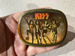 Guaranteed Authentic Kiss Destroyer Belt Buckle 1976 Aucoin Mgt Inc Tag