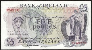Northern Ireland 5 Pounds P:66b Aunc