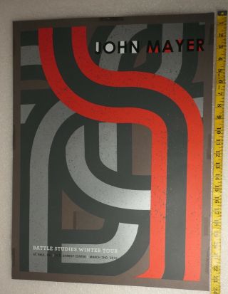 John Mayer Music Rock Tour Poster Minnesota 2010 W/tickets