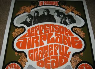 Jefferson Airplane Grateful Dead Bill Graham 1967 Fillmore Concert Poster BG074 2