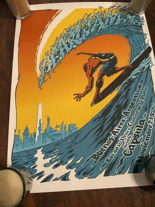 Pearl Jam Buenos Aires Argentina Se 2015 Poster Damian Fulton