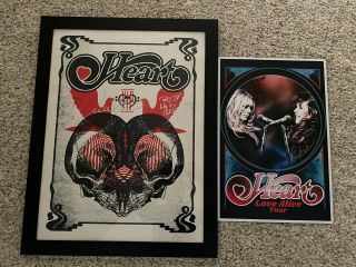 Heart Ann And Nancy Wilson Signed Posters Love Alive And Love = Music Tours Vip