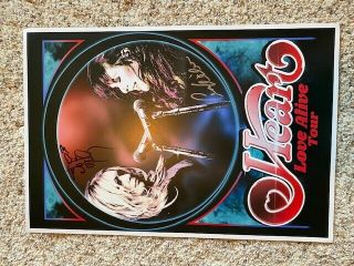 Heart Ann and Nancy Wilson Signed Posters Love Alive AND Love = Music Tours VIP 3