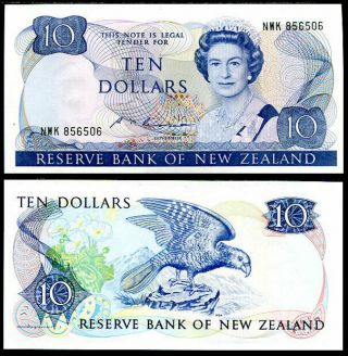 Zealand 10 Dollars Nd 1981 - 1989 P 172 B Russel Unc