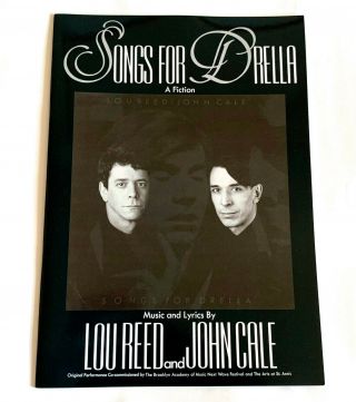 Lou Reed & John Cale Songs For Drella 1990 Japan Tour Book Velvet Underground