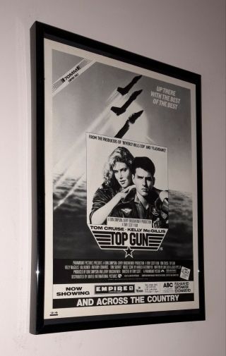 Top Gun - Framed Press Release Promo Poster From 1986