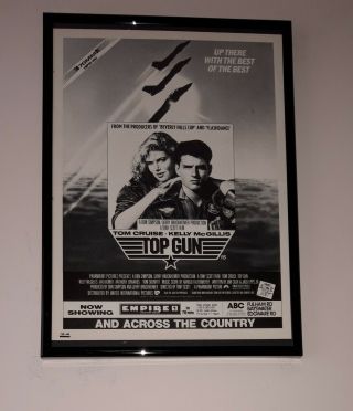 Top Gun - framed press release promo poster from 1986 3