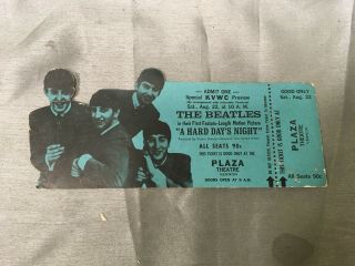 Vintage 1964 The Beatles “hard Days Night” Movie Ticket