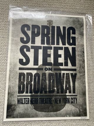 Bruce Springsteen On Broadway Exclusive Poster 4 Nyc Ltd 3977/4000