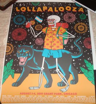 Lollapalooza Fest 2019 Poster 18 X 24 Chicago Grant Park