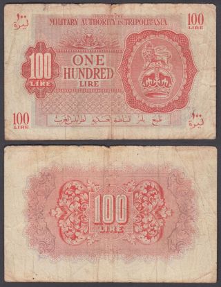 Libya 100 Lire 1943 (f) Banknote P - M6 Tripolitania